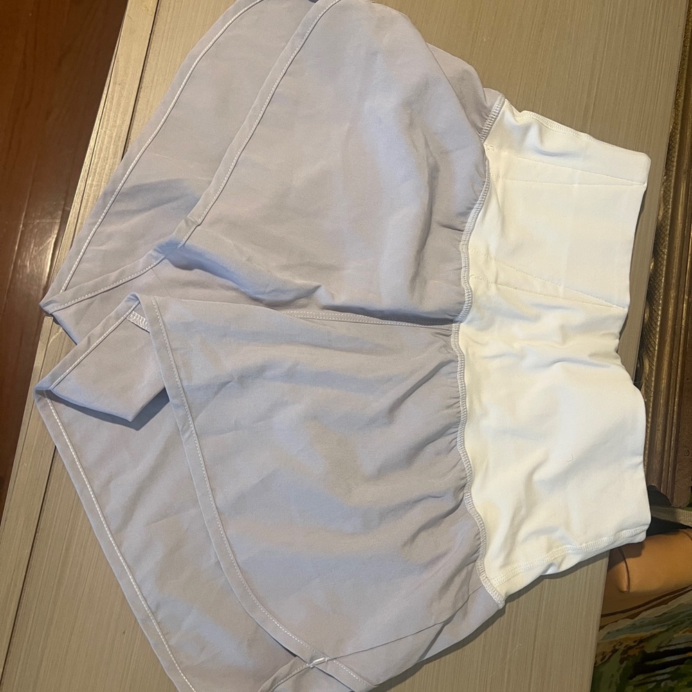 Women's Athletic Shorts in White and Gray